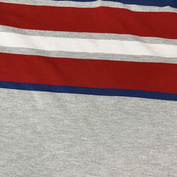 Basic Edition Boys Youth Polo Long Sleeve Shirt Size Large Striped Collared - Picture 8 of 9